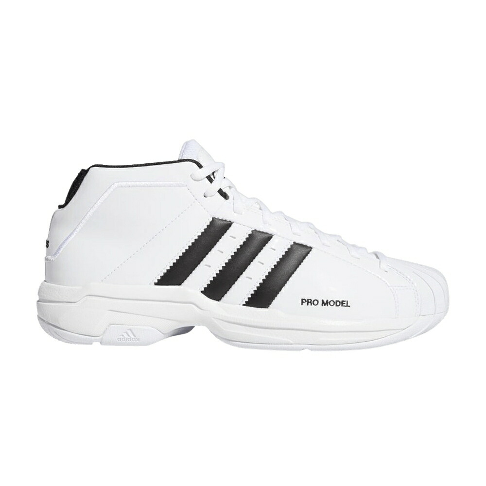 アディダス プロ 白色 ホワイト コア 黒色 ブラック プロモデル WHITE スニーカー メンズ ADIDAS PRO MODEL 2G / CLOUD WHITE CORE BLACK CLOUD