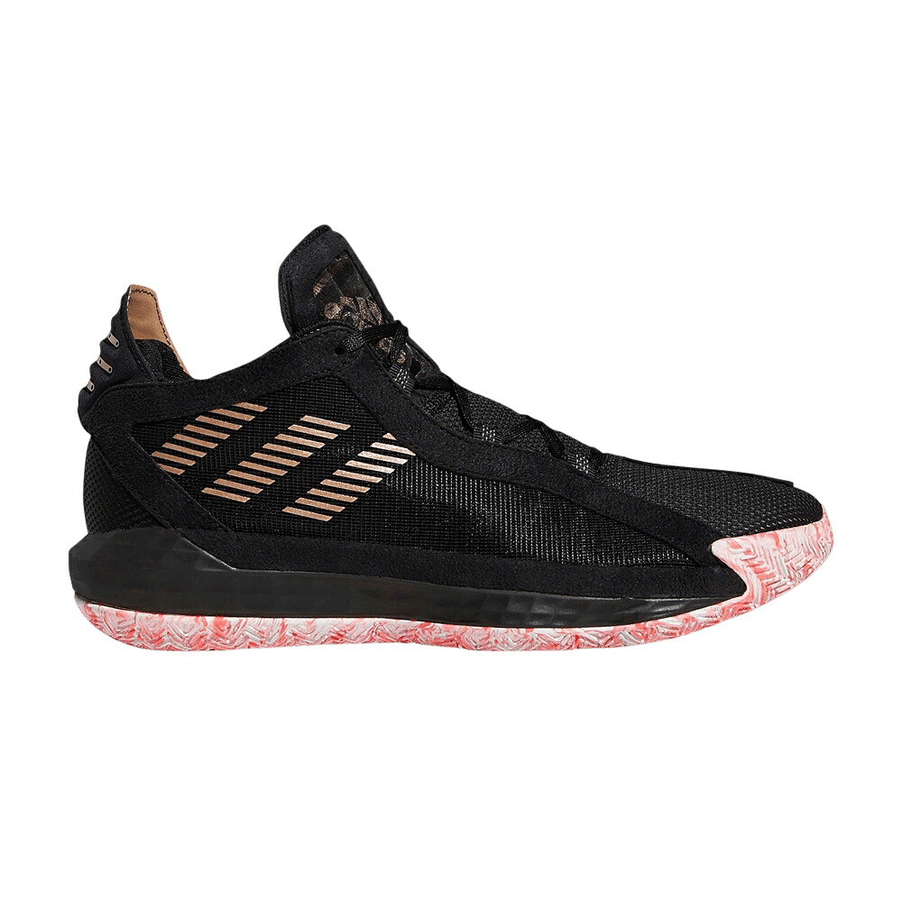 アディダス 中核グループ 黒いこと 黒いこと サクラ色 \u0027SIGNAL PINK\u0027 スニーカー メンズ ADIDAS DAME 6 / CORE BLACK SIGNAL PINK FOOTWEAR 靴-メンズ靴-スニーカー