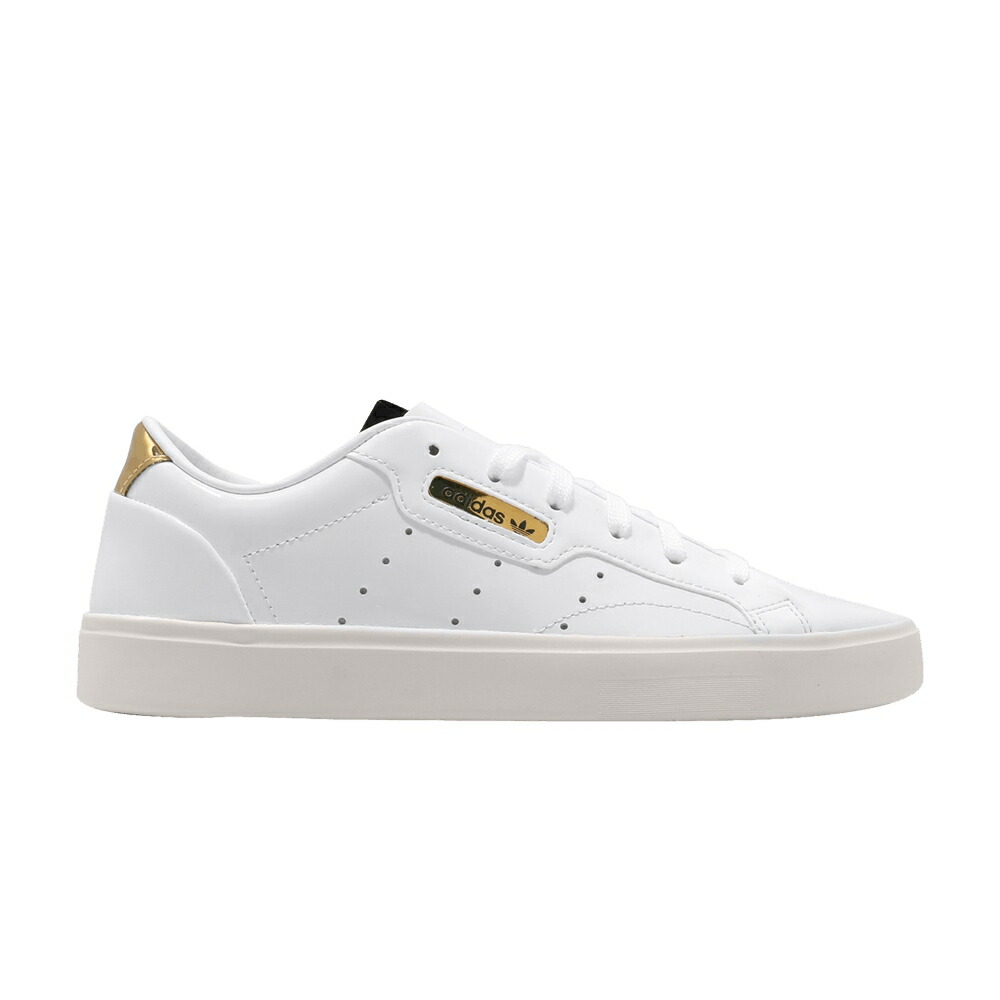アディダス 白色 ホワイト ゴールド 'GOLD METALLIC' スニーカー レディース ADIDAS WMNS SLEEK / CLOUD WHITE CRYSTAL WHITE GOLD
