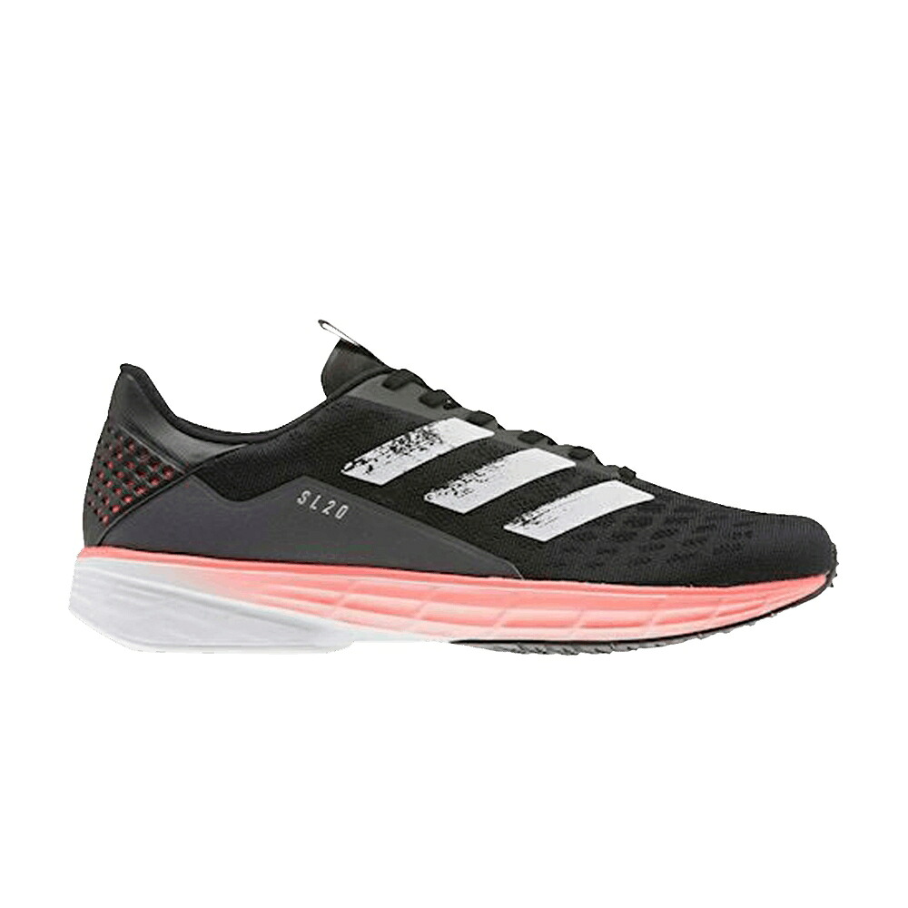 アディダス コア 黒色 ブラック 白色 ホワイト 'SIGNAL CORAL' スニーカー メンズ ADIDAS SL 20 / CORE BLACK FOOTWEAR WHITE SIGNAL|スニケス