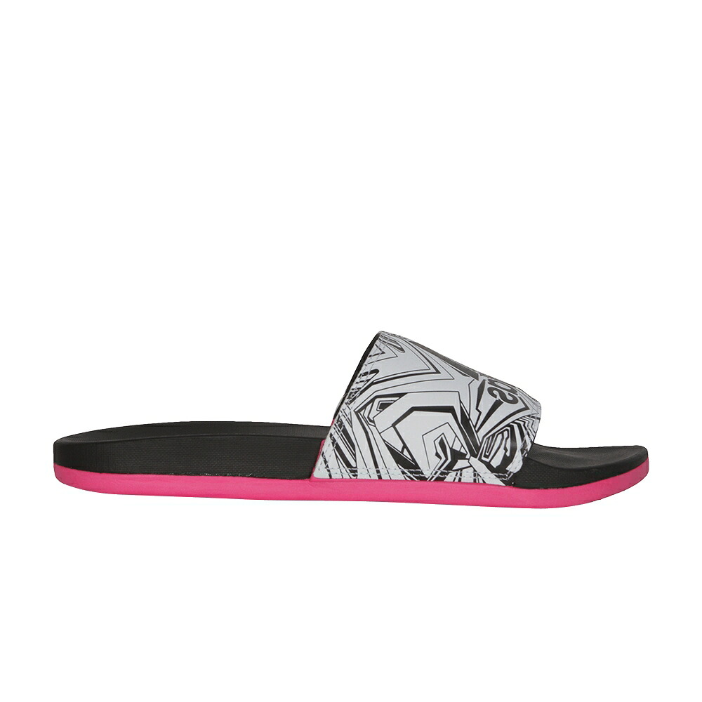 アディダス アディレッタ 白色 ホワイト コア 黒色 ブラック ピンク スニーカー レディース ADIDAS WMNS ADILETTE COMFORT / FOOTWEAR WHITE CORE BLACK PINK｜スニケス