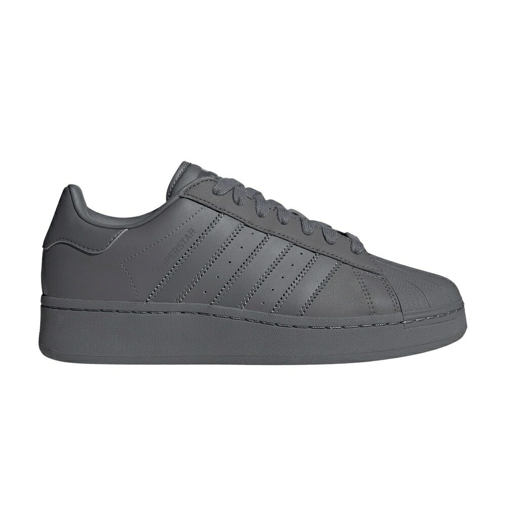 アディダス はやりっ児 薄墨色 薄墨色 中核グループ 黒いこと 黒いこと \u0027GREY BLACK\u0027 スニーカー メンズ ADIDAS SUPERSTAR XLG / GREY FOUR GREY FOUR CORE BLACK