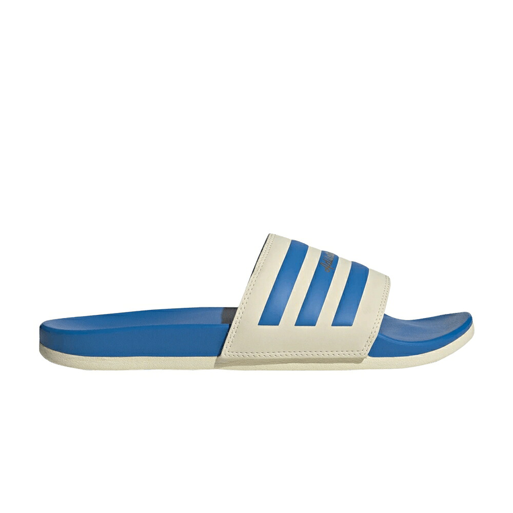 アディダス アディレッタ サンダル 青色 ブルー 白色 ホワイト ラッシュ ゴールド 'WHITE RUSH' スニーカー メンズ ADIDAS ADILETTE COMFORT SLIDE BLUE / WONDER WHITE BLUE RUSH GOLD