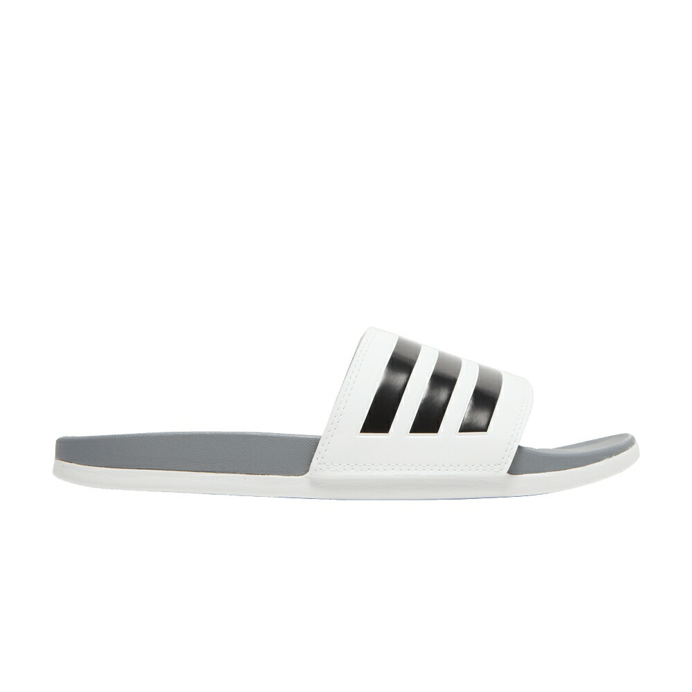 アディダス アディレッタ サンダル 白色 ホワイト コア 黒色 ブラック 灰色 グレー 'WHITE GREY' スニーカー メンズ ADIDAS ADILETTE COMFORT SLIDE / CLOUD WHITE CORE BLACK GREY