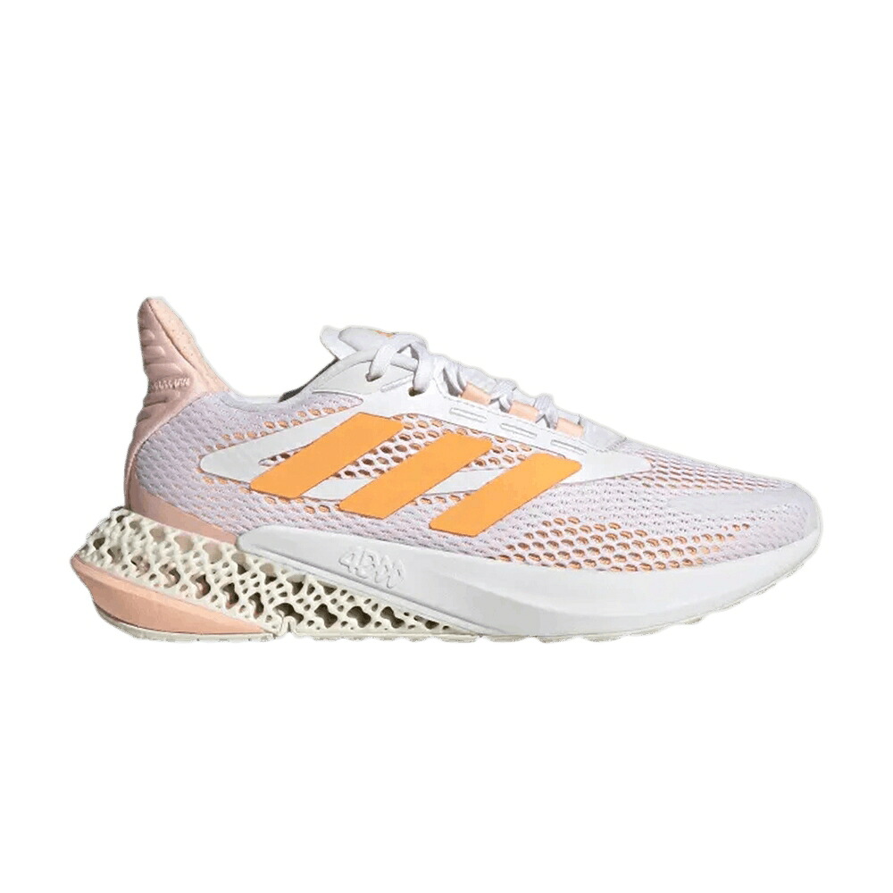 アディダス 白色 ホワイト 橙 オレンジ 'WHITE ORANGE' スニーカー レディース ADIDAS WMNS 4DFWD PULSE FLASH / CLOUD WHITE FLASH ORANGE ECRU｜スニケス