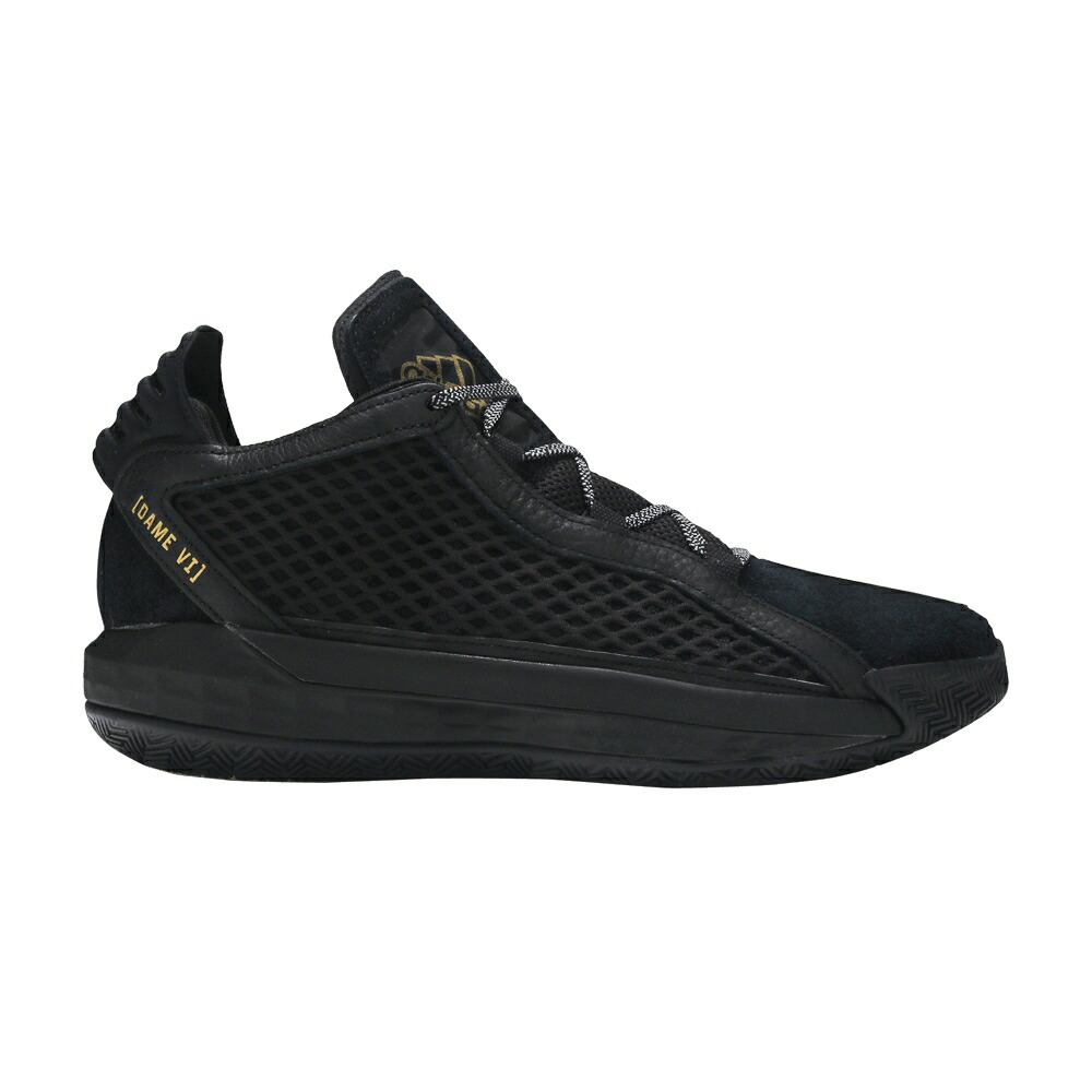アディダス レザー コア 黒色 ブラック ゴールド 'BLACK GOLD' スニーカー メンズ ADIDAS DAME 6 LEATHER / CORE BLACK GOLD METALLIC CORE｜スニケス 28,015円