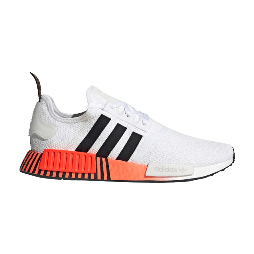 アディダス 白色 ホワイト コア 黒色 ブラック 赤 レッド NMD_R1 GLITCH RED スニーカー メンズ ADIDAS - WHITE SOLAR / CLOUD WHITE CORE BLACK SOLAR RED