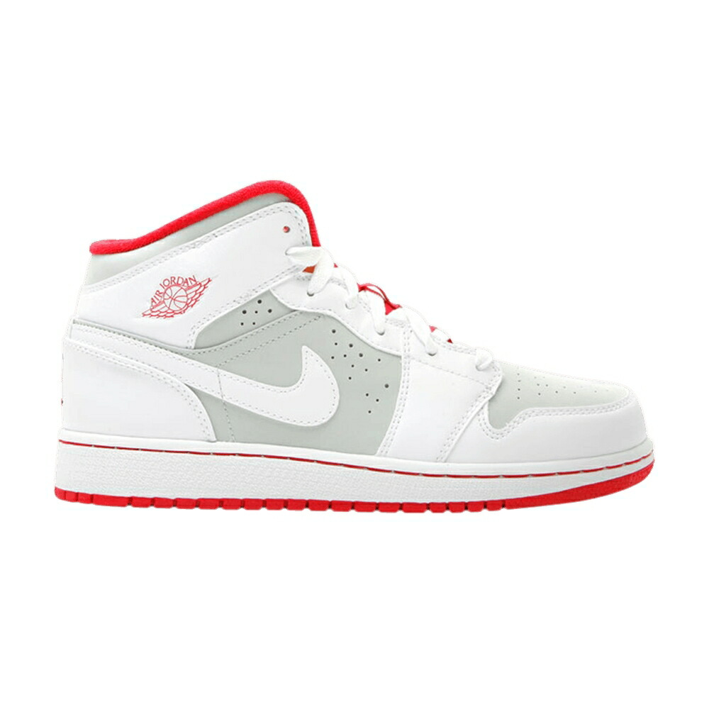 ナイキ 銀色 シルバー 白色 ホワイト 赤 レッド エアジョーダン 'HARE JORDAN' ジュニア キッズ AIR JORDAN AIR JORDAN 1 GS / LIGHT SILVER WHITE TRUE RED ベビー マタニティ スニーカー