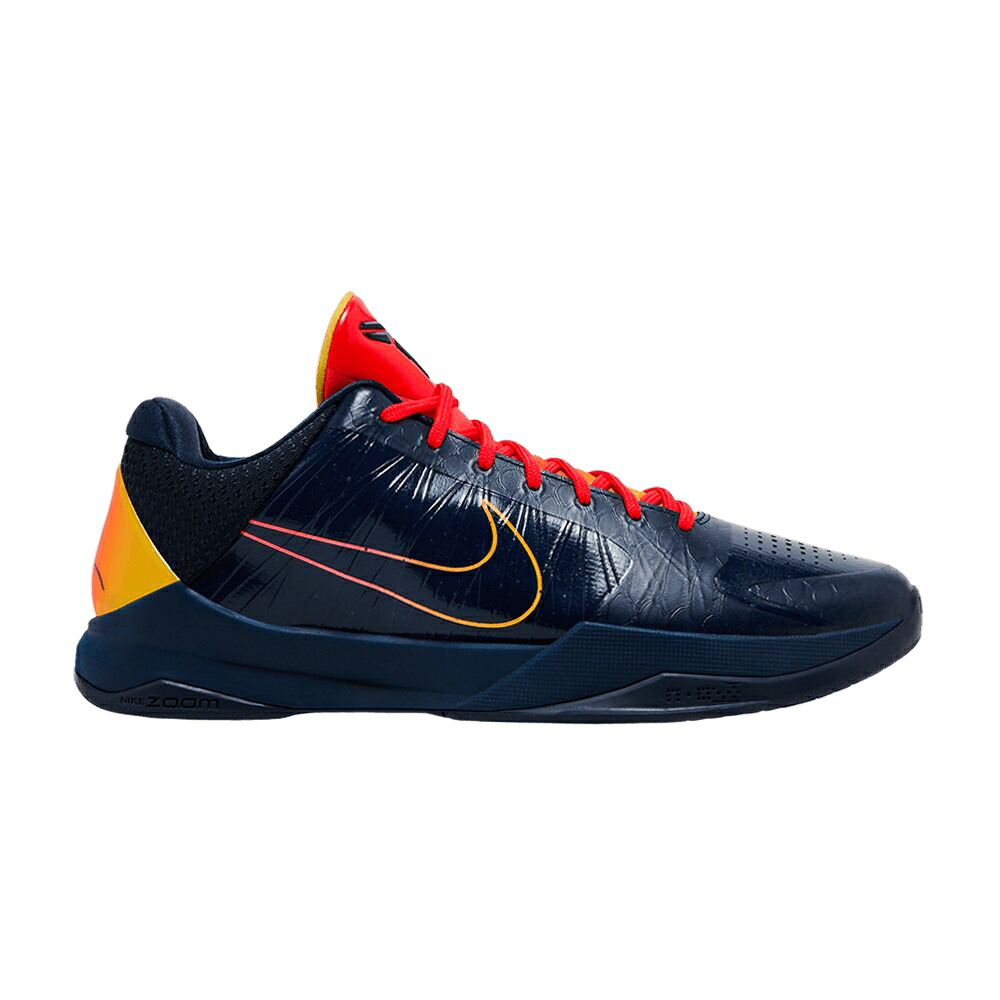 ナイキ 望遠レンズ コービー 労働者階級トロ 紺色 米国海軍 クリムゾン \u0027INDIANA FEVER\u0027 スニーカー メンズ NIKE CAITLIN CLARK X ZOOM KOBE 5 PROTRO / MIDNIGHT NAVY BRIGHT CRIMSON
