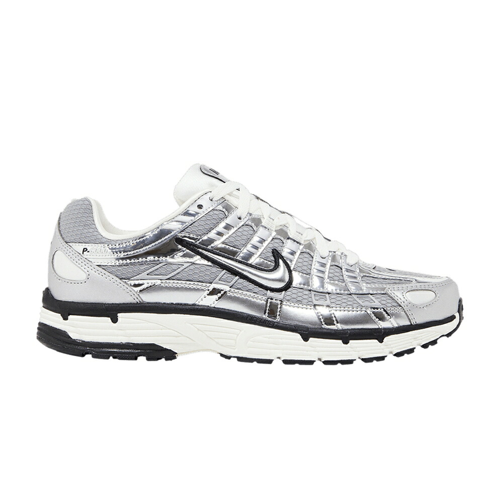 ナイキ しろがね色 しろがね色 黒いこと 黒いこと \u0027METALLIC SILVER\u0027 スニーカー メンズ NIKE P-6000 / METALLIC SILVER SAIL BLACK