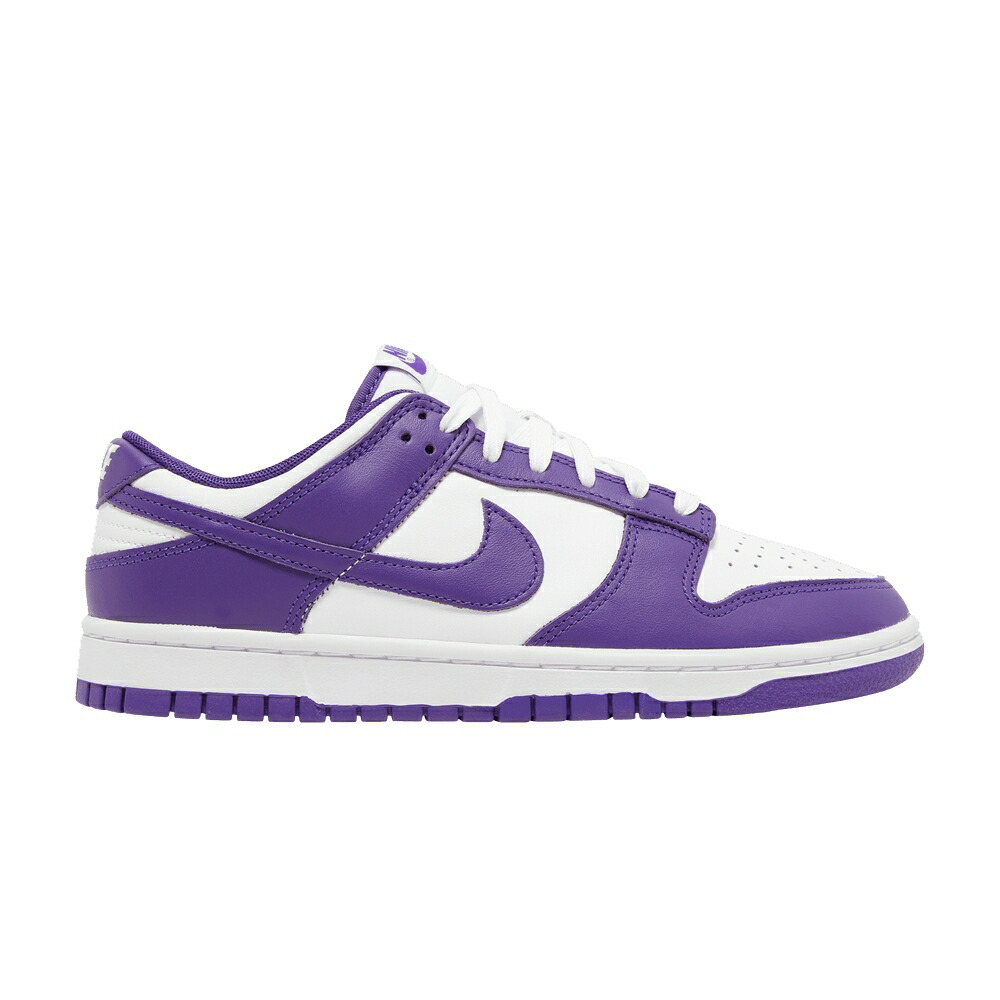 ナイキ ダンク 白色 ホワイト コート 紫 パープル ダンクロー CHAMPIONSHIP PURPLE スニーカー メンズ NIKE DUNK LOW / WHITE COURT PURPLE