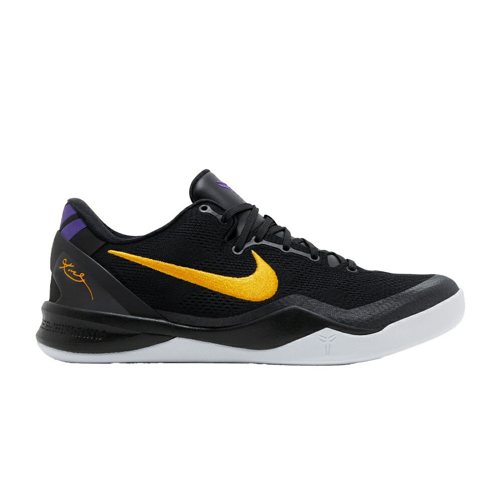 ナイキ コービー プロトロ 黒色 ブラック ゴールド 白色 ホワイト LAKERS AWAY スニーカー メンズ NIKE KOBE 8 PROTRO / BLACK UNIVERSITY GOLD WHITE