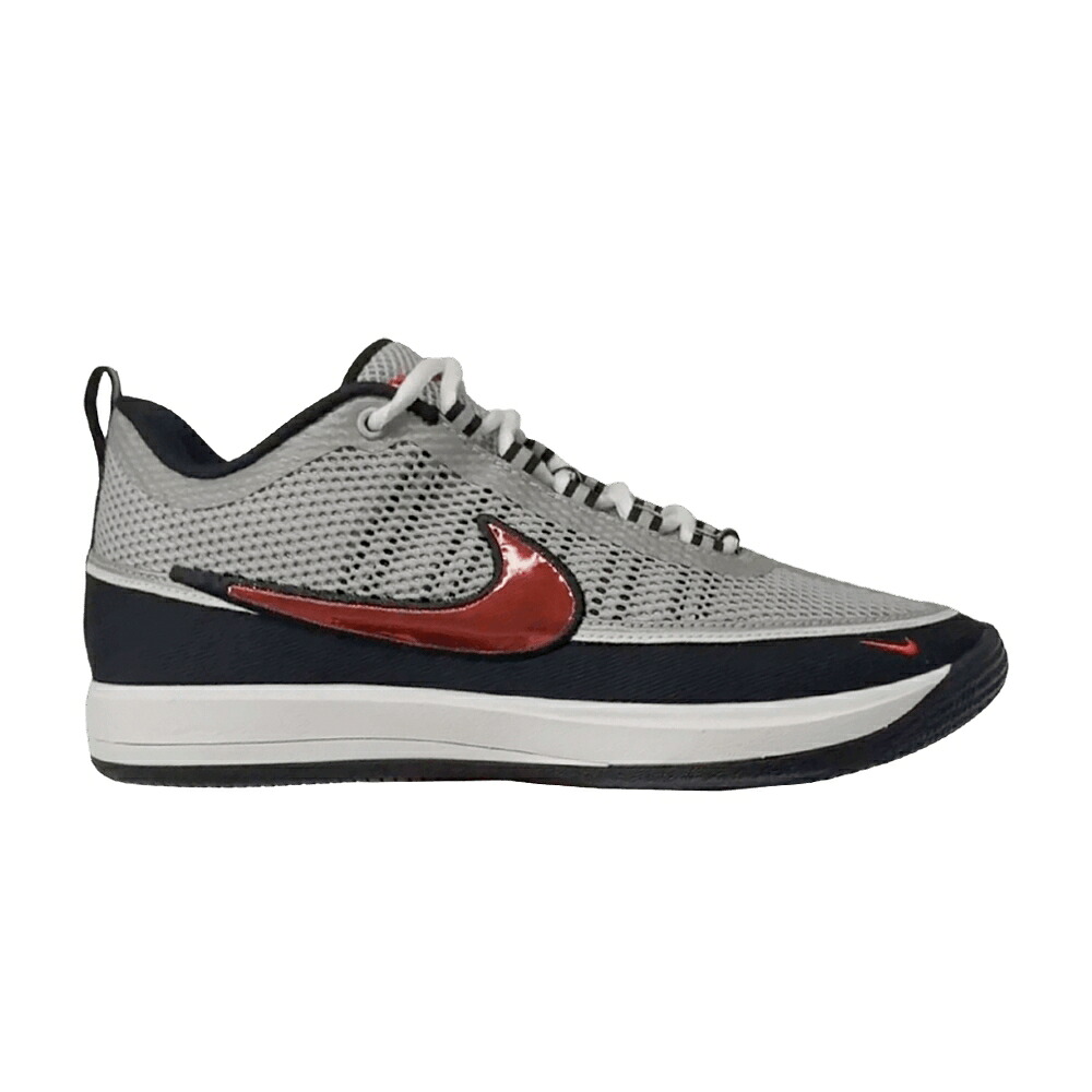 ナイキ 銀色 シルバー 赤 レッド 黒色 ブラック 'SPIRIDON' スニーカー メンズ NIKE BOOK 2 / METALLIC SILVER SPORT RED BLACK