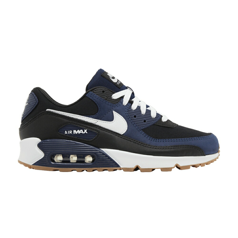 ナイキ マックス 紺色 ネイビー 黒色 ブラック エアマックス MIDNIGHT GUM スニーカー メンズ NIKE AIR MAX 90 NAVY / MIDNIGHT NAVY BLACK GUM MEDIUM