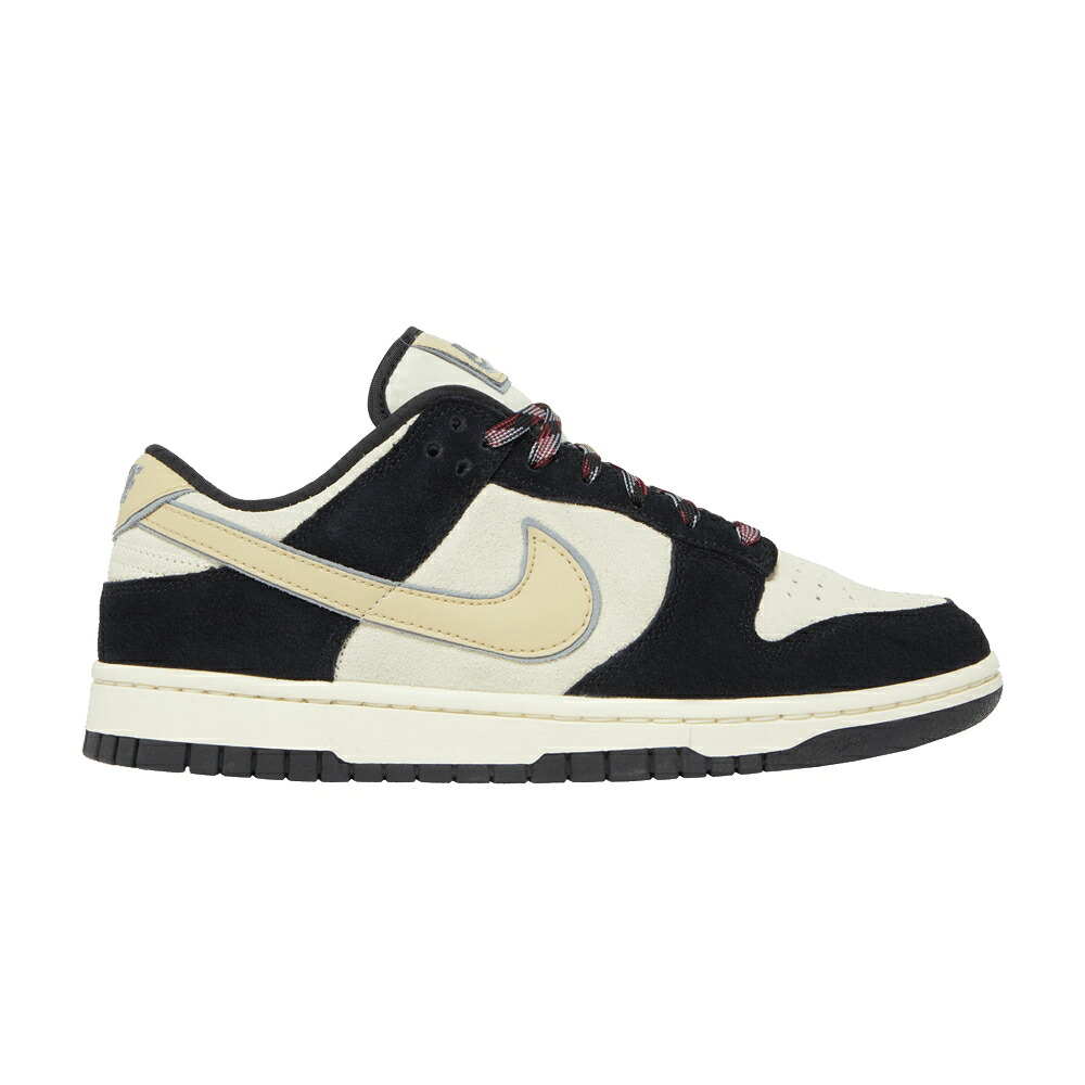 ナイキ ダンク 黒色 ブラック チーム ゴールド ダンクロー 'BLACK SUEDE' スニーカー レディース NIKE WMNS DUNK LOW LX / BLACK TEAM GOLD COCONUT MILK｜スニケス