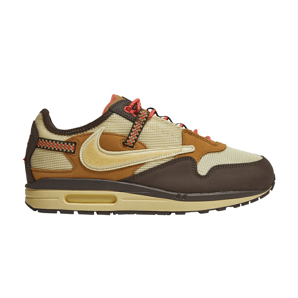 ナイキ マックス 赤銅色 赤銅色 ウィート トラヴィススコット エア湖マックス \u0027BAROQUE BROWN\u0027 スニーカー メンズ NIKE TRAVIS SCOTT X AIR MAX 1 / BAROQUE BROWN LEMON DROP WHEAT