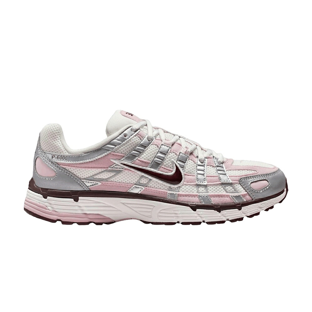 ナイキ ワイン色 バーガンディー 銀色 シルバー 'SILVER CHALK' スニーカー レディース NIKE WMNS P-6000 BURGUNDY PLUM / SILVER BURGUNDY PLUM CHALK｜スニケス