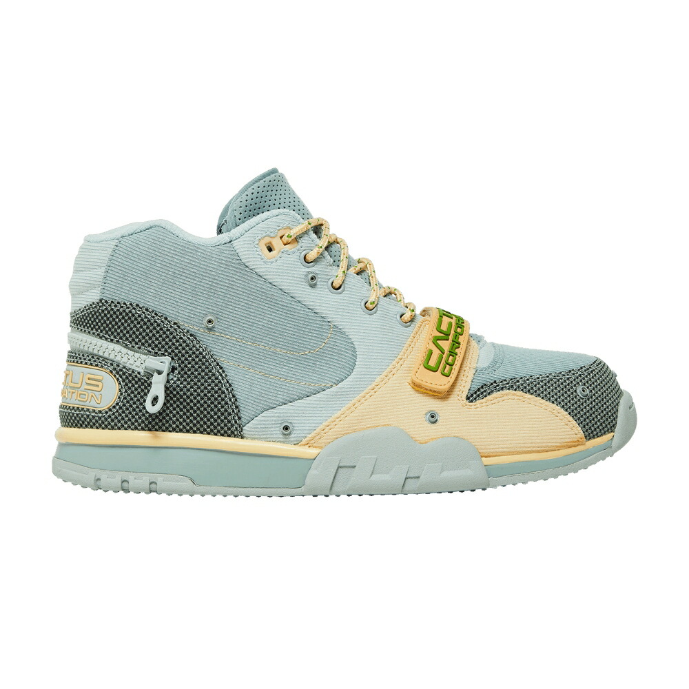 ナイキ トレーナー 灰色 グレー オリーブ オーラ トラヴィススコット エアトレーナー スニーカー メンズ NIKE TRAVIS SCOTT X AIR TRAINER 1 SP / GREY HAZE OLIVE AURA CANVAS