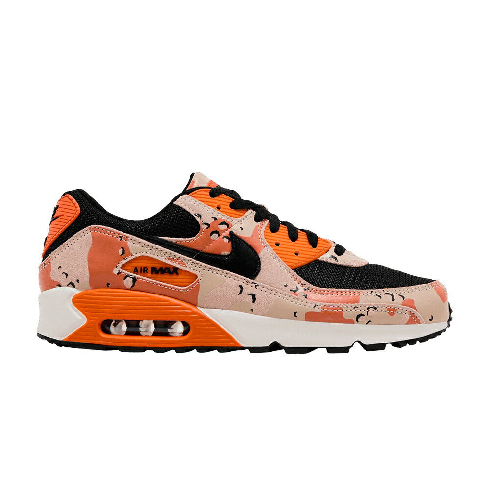 ナイキ マックス プレミアム ベージュ 黒色 ブラック 橙 オレンジ エアマックス 'CAMO ORANGE' スニーカー メンズ NIKE AIR MAX 90 PREMIUM PACK - BIO BEIGE SAFETY / BIO BEIGE BLACK SAFETY ORANGE|スニケス