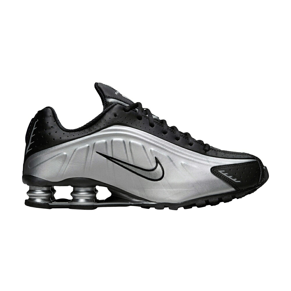ナイキ ショックス しろがね色 しろがね色 黒いこと 黒いこと \u0027METALLIC BLACK\u0027 スニーカー メンズ NIKE SHOX R4 SILVER / METALLIC SILVER BLACK