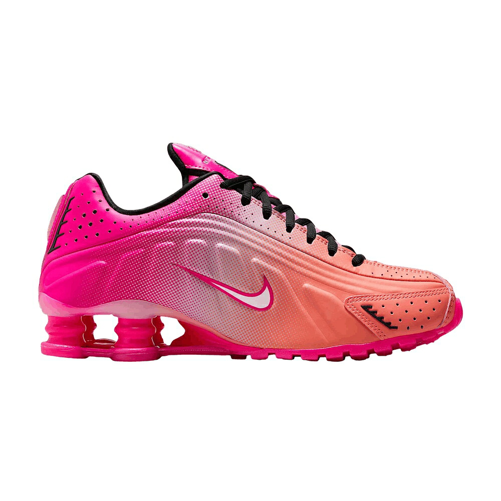 ナイキ ショックス サクラ色 黒いこと 黒いこと \u0027HYPER BLACK\u0027 スニーカー レディース NIKE WMNS SHOX R4 PINK / HYPER PINK PINK BLACK PINK FOAM