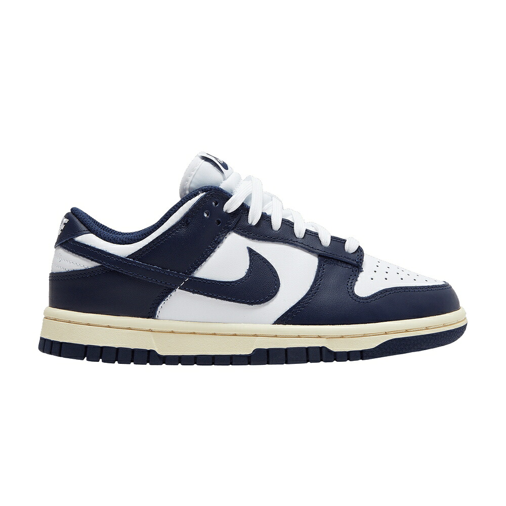 ナイキ ダンク 白色 ホワイト 紺色 ネイビー ダンクロー 'VINTAGE NAVY' スニーカー レディース NIKE WMNS DUNK LOW / WHITE MIDNIGHT NAVY