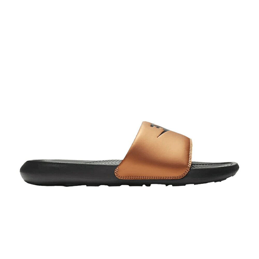 ナイキ サンダル 黒いこと 黒いこと 銅色 コッパー \u0027BLACK COPPER\u0027 スニーカー レディース NIKE WMNS VICTORI ONE SLIDE METALLIC / BLACK METALLIC COPPER BLACK