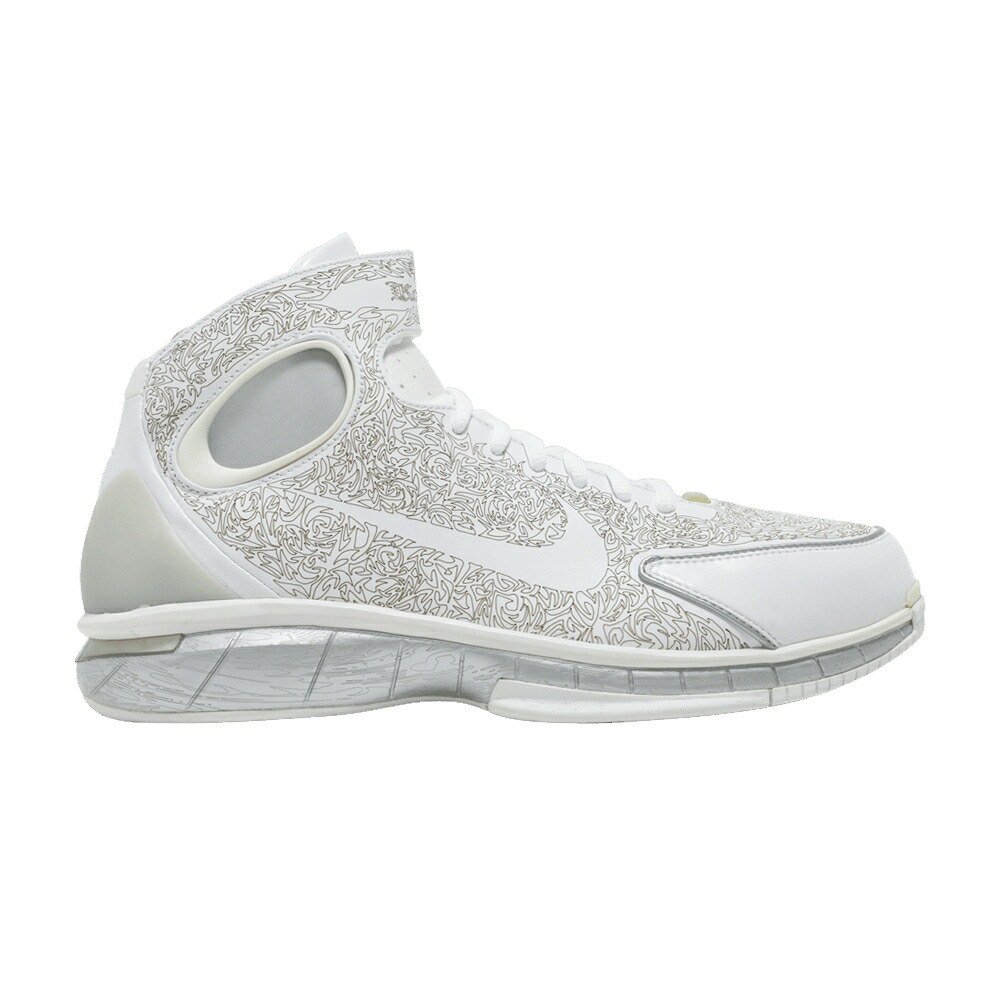 ナイキ ズーム ハラチ 白色 ホワイト 銀色 シルバー 'KOBE LASER' スニーカー メンズ NIKE AIR ZOOM HUARACHE 2K4 KB / WHITE WHITE METALLIC SILVER｜スニケス
