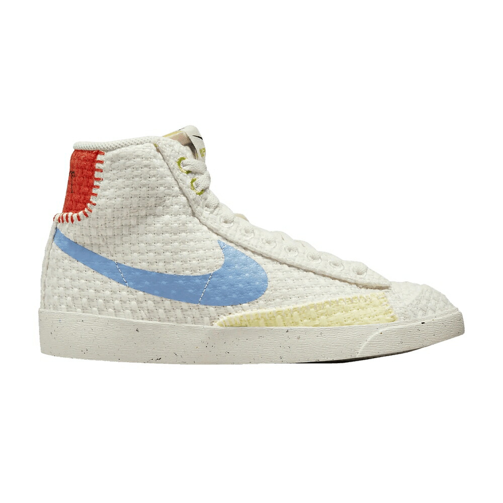 ナイキ ブレイザー ミッド 野球クラブ 橙 オレンジ色 \u002777 \u0027HEMP\u0027 スニーカー レディース NIKE WMNS BLAZER MID NEXT NATURE / SAIL TEAM ORANGE CITRON TINT