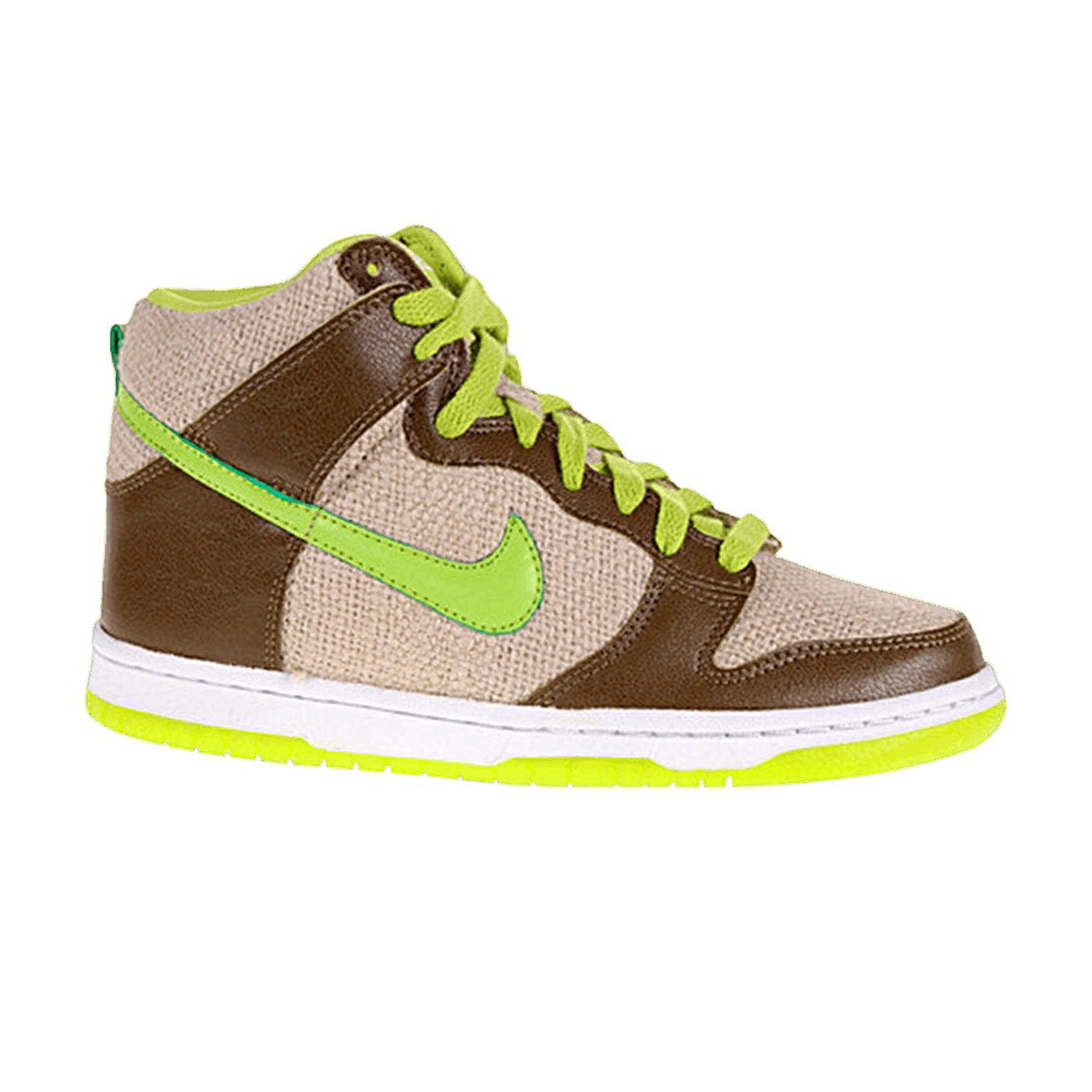 ナイキ ダンク ご機嫌 ダンクハイ \u0027SHREK\u0027 御坊っちゃん キッズ NIKE DUNK HIGH GS / BEACH BRIGHT CACTUS UMBER もの言う花 マタニティ スニーカー