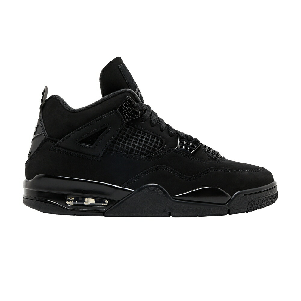 ナイキ 黒いこと 黒いこと エアジョーダン \u0027BLACK CAT\u0027 スニーカー メンズ AIR JORDAN AIR JORDAN 4 RETRO 2025 / BLACK BLACK LIGHT GRAPHITE