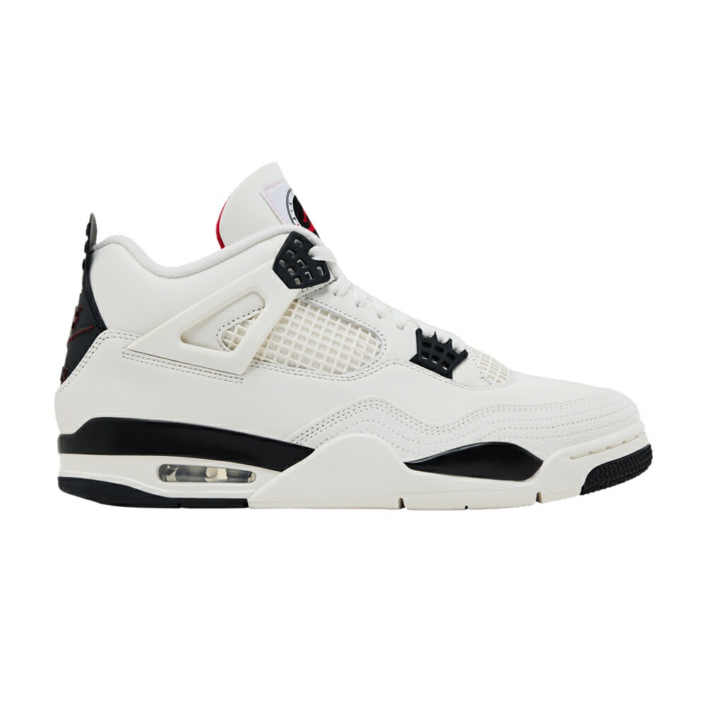 ナイキ 黒色 ブラック 赤 レッド エアジョーダン FLIGHT CLUB スニーカー メンズ AIR JORDAN AIR JORDAN 4 RETRO / SAIL BLACK UNIVERSITY RED