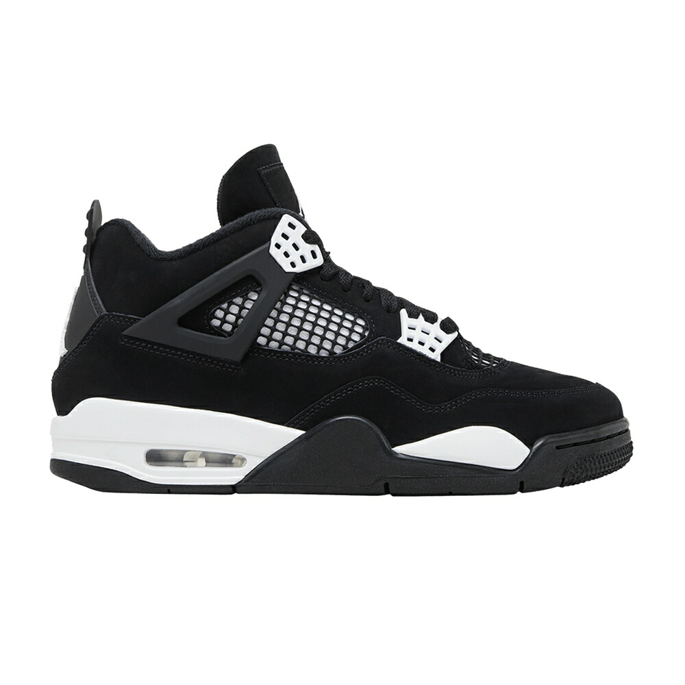 ナイキ 黒いこと 黒いこと 白いこと 白いこと エアジョーダン \u0027WHITE THUNDER\u0027 スニーカー メンズ AIR JORDAN AIR JORDAN 4 RETRO / BLACK WHITE BLACK