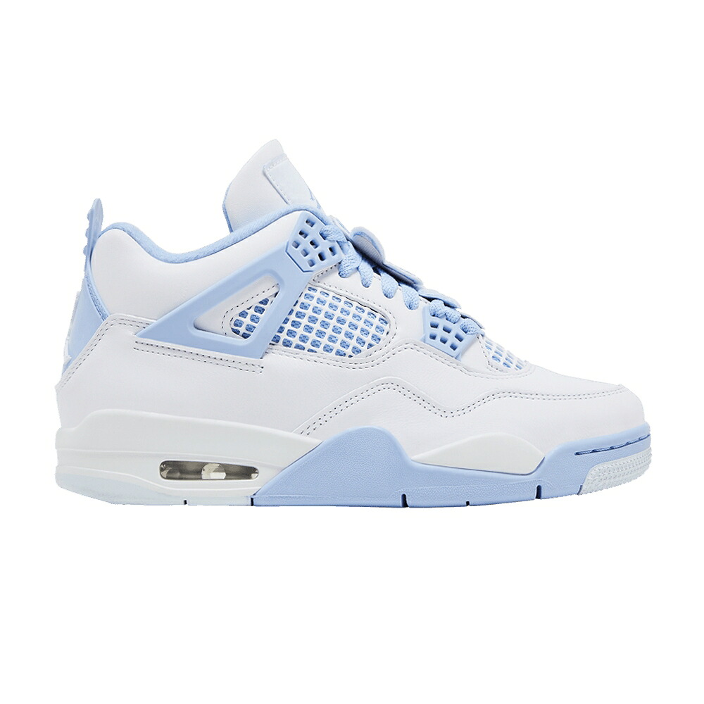 ナイキ 白いこと 白いこと 青み 青色 エアジョーダン \u0027FORGET NOT\u0027 スニーカー レディース AIR JORDAN WMNS AIR JORDAN 4 RETRO ME / WHITE ALUMINUM BLUE TINT OIL