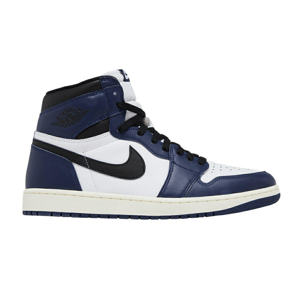 ナイキ ハイ 紺色 ネイビー 黒色 ブラック 白色 ホワイト エアジョーダン MIDNIGHT NAVY スニーカー メンズ AIR JORDAN AIR JORDAN 1 RETRO HIGH OG / MIDNIGHT NAVY BLACK WHITE SAIL