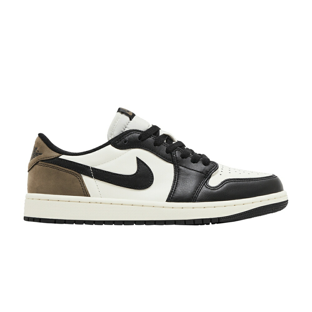 ナイキ 白色 ホワイト 黒色 ブラック エアジョーダン MOCHA スニーカー メンズ AIR JORDAN AIR JORDAN 1 RETRO LOW OG / WHITE BLACK PALOMINO