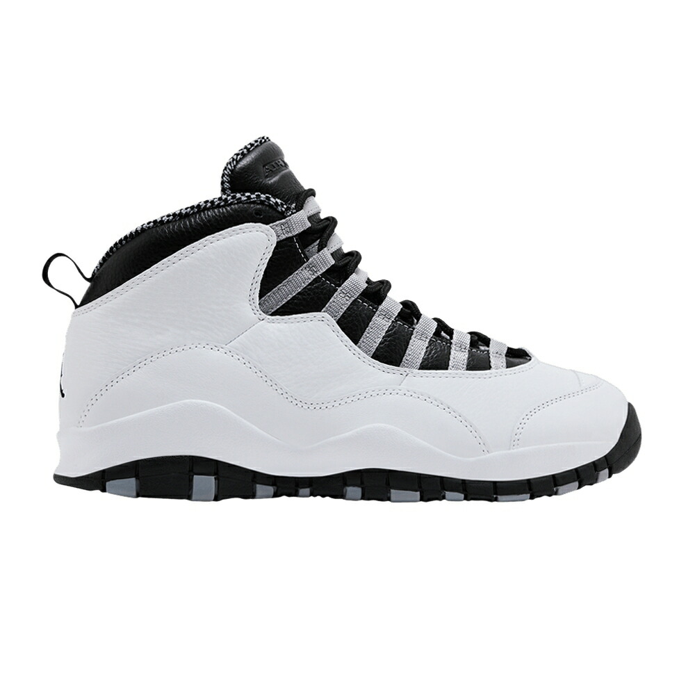 ナイキ 白色 ホワイト 黒色 ブラック 銀色 スチール 灰色 グレー エアジョーダン TEEL スニーカー メンズ AIR JORDAN AIR JORDAN 10 RETRO 2025 / WHITE BLACK LIGHT STEEL GREY