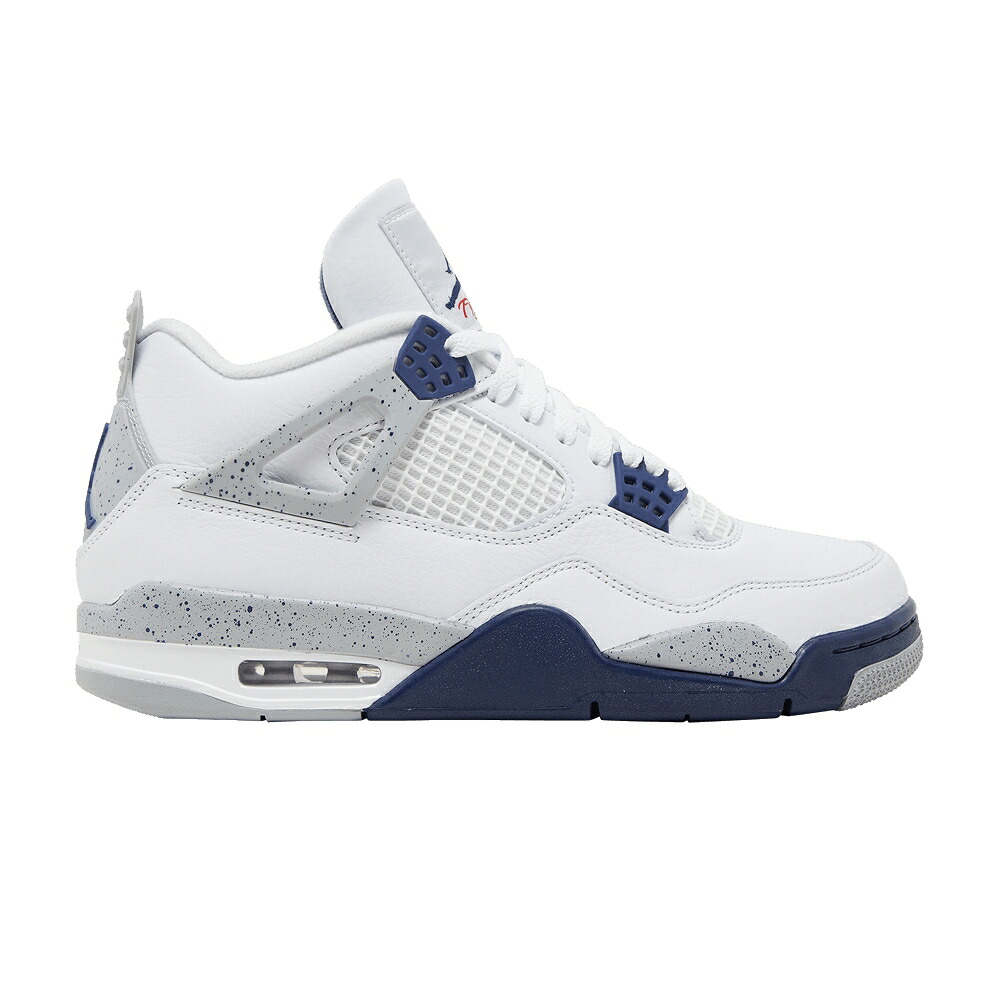 ナイキ 白いこと 白いこと 紺色 米国海軍 エアジョーダン \u0027MIDNIGHT NAVY\u0027 スニーカー メンズ AIR JORDAN AIR JORDAN 4 RETRO / WHITE MIDNIGHT NAVY LIGHT SMOKE