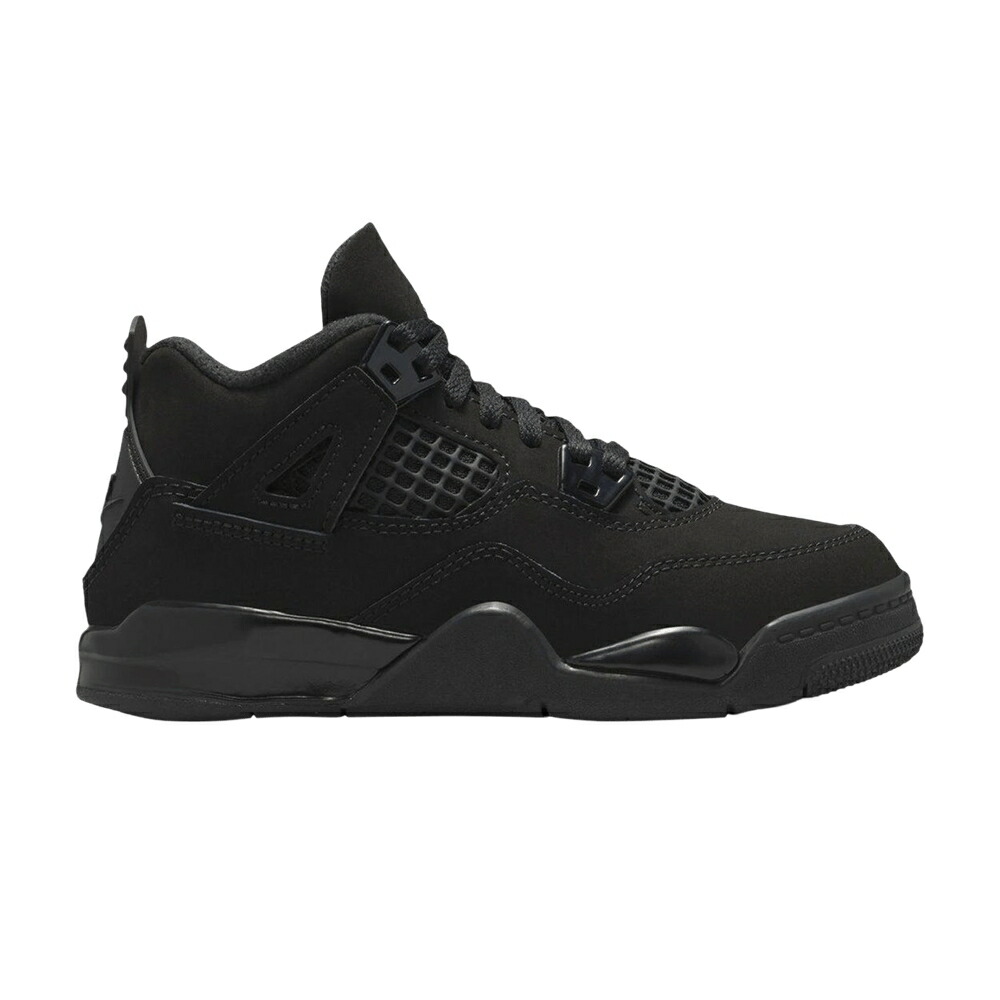 ナイキ 黒色 ブラック エアジョーダン BLACK CAT ジュニア キッズ AIR JORDAN AIR JORDAN 4 RETRO PS 2025 / BLACK LIGHT GRAPHITE BLACK ベビー マタニティ スニーカー