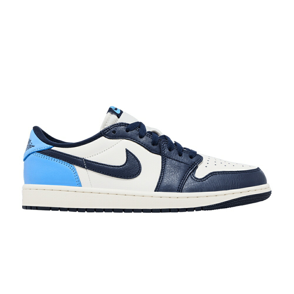 ナイキ 青味 青み エアジョーダン \u0027OBSIDIAN UNC\u0027 スニーカー メンズ AIR JORDAN AIR JORDAN 1 RETRO LOW OG / OBSIDIAN UNIVERSITY BLUE SAIL