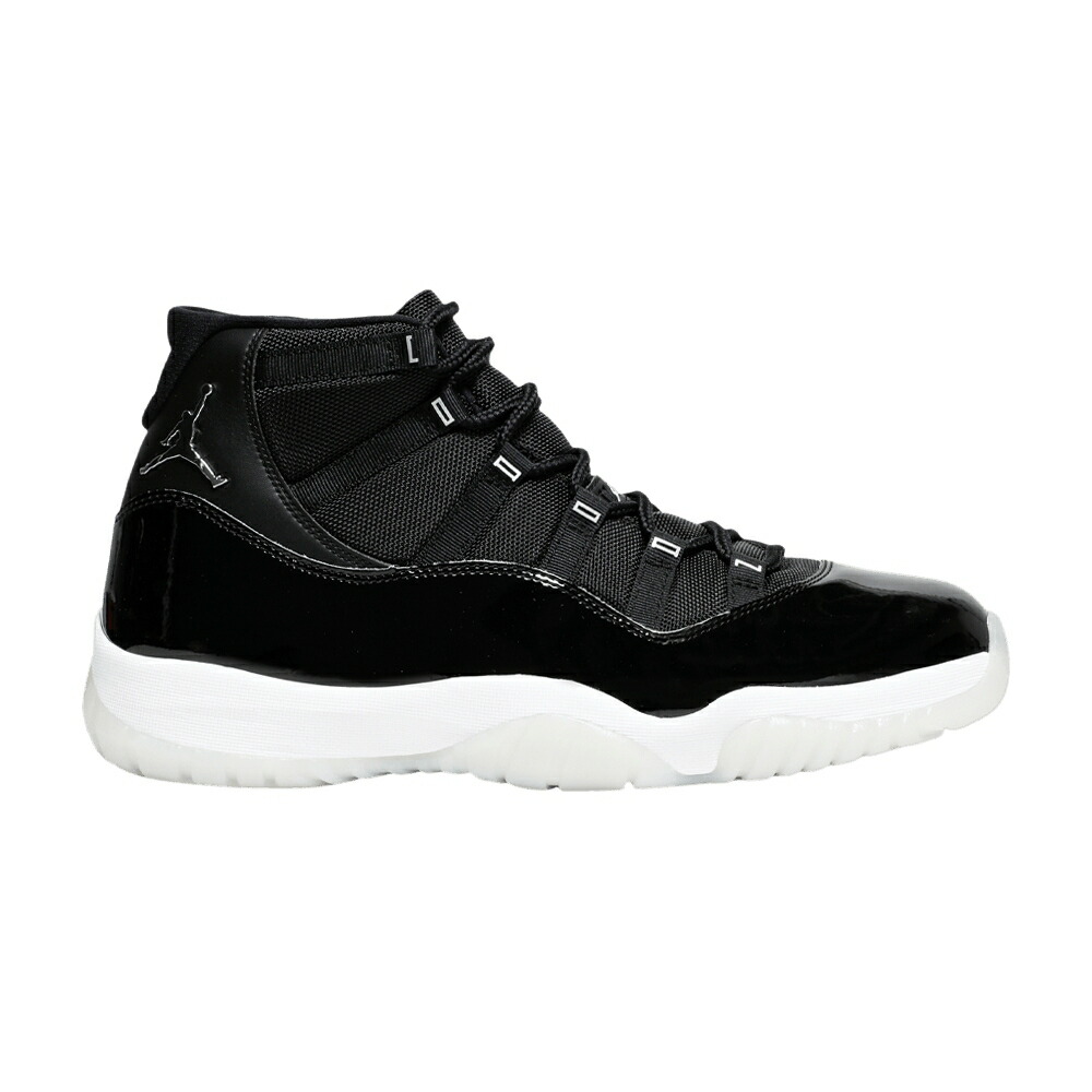 ナイキ 黒色 ブラック 白色 ホワイト エアジョーダン 'JUBILEE ANNIVERSARY' スニーカー メンズ AIR JORDAN AIR JORDAN 11 RETRO / 25TH BLACK CLEAR WHITE METALLIC