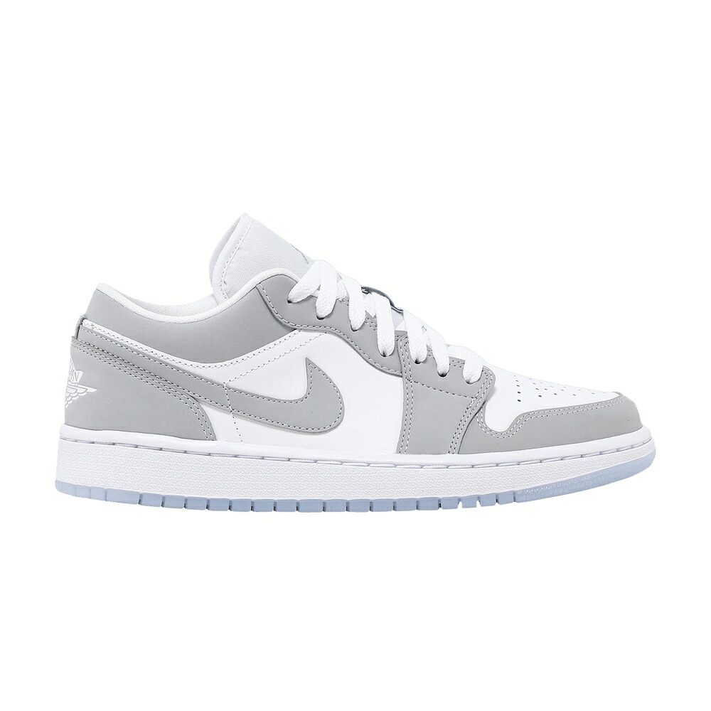 ナイキ 白いこと 白いこと 薄墨色 薄墨色 エアジョーダン \u0027WHITE GREY\u0027 スニーカー レディース AIR JORDAN WMNS AIR JORDAN 1 LOW WOLF / WHITE WOLF GREY ALUMINUM