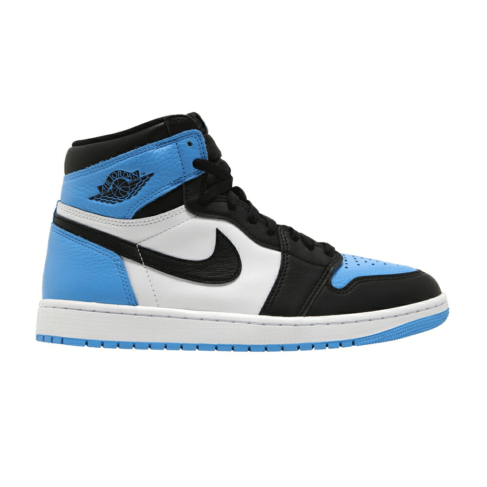 ナイキ ハイ 青色 ブルー 黒色 ブラック 白色 ホワイト エアジョーダン 'UNC TOE' スニーカー メンズ AIR JORDAN AIR JORDAN 1 RETRO HIGH OG / UNIVERSITY BLUE BLACK WHITE|スニケス