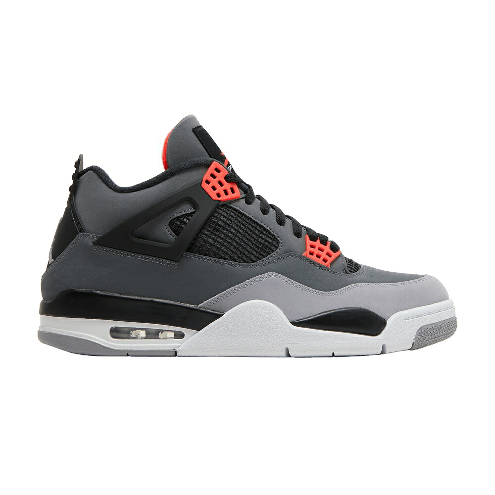 ナイキ 薄墨色 薄墨色 黒いこと 黒いこと エアジョーダン \u0027INFRARED\u0027 スニーカー メンズ AIR JORDAN AIR JORDAN 4 RETRO / DARK GREY INFRARED 23 BLACK