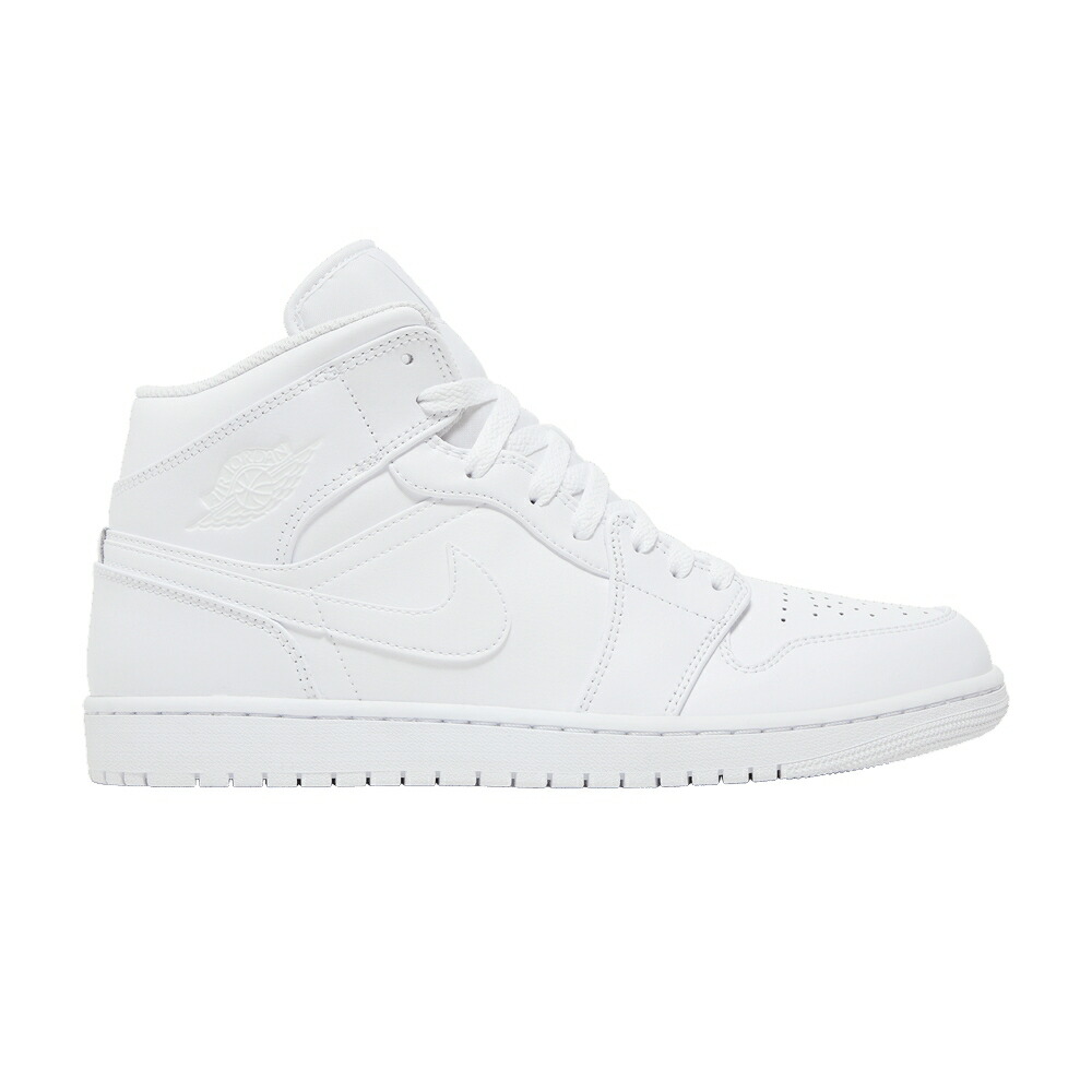 ナイキ ミッド 白色 ホワイト エアジョーダン 'TRIPLE WHITE' スニーカー メンズ AIR JORDAN AIR JORDAN 1 MID / WHITE WHITE WHITE