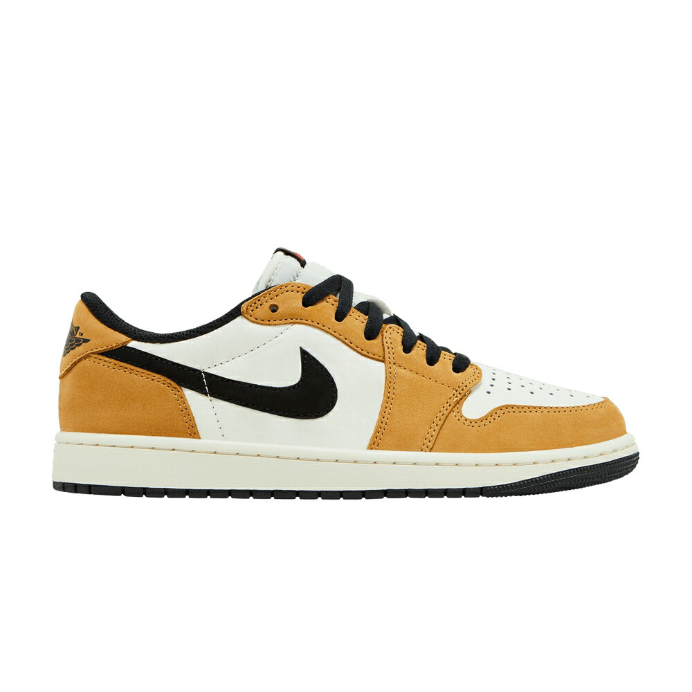 ナイキ 黒色 ブラック エアジョーダン ROOKIE YEAR スニーカー メンズ AIR JORDAN AIR JORDAN 1 RETRO LOW OG OF THE / SAIL BLACK GOLDEN HARVEST GYM