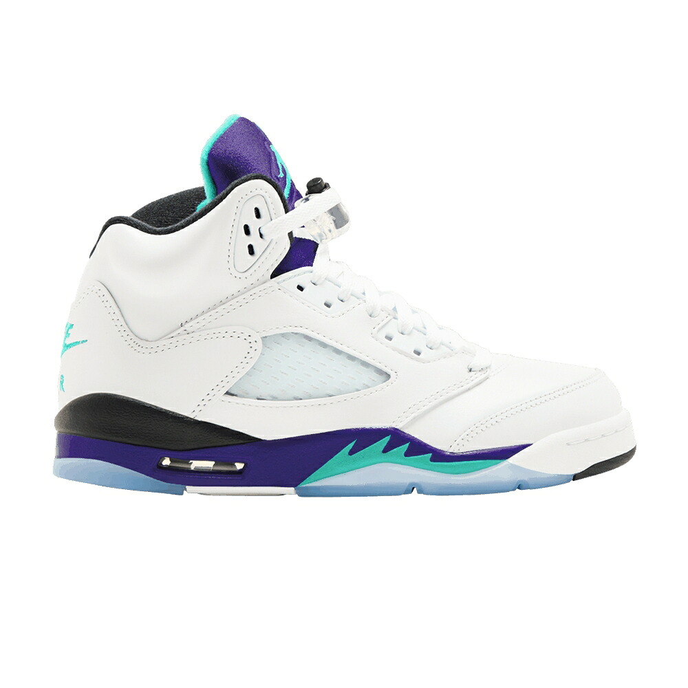 ナイキ 白色 ホワイト エアジョーダン 'GRAPE' ジュニア キッズ AIR JORDAN AIR JORDAN 5 RETRO GS 2025 / WHITE NEW EMERALD GRAPE ICE ベビー マタニティ スニーカー｜スニケス