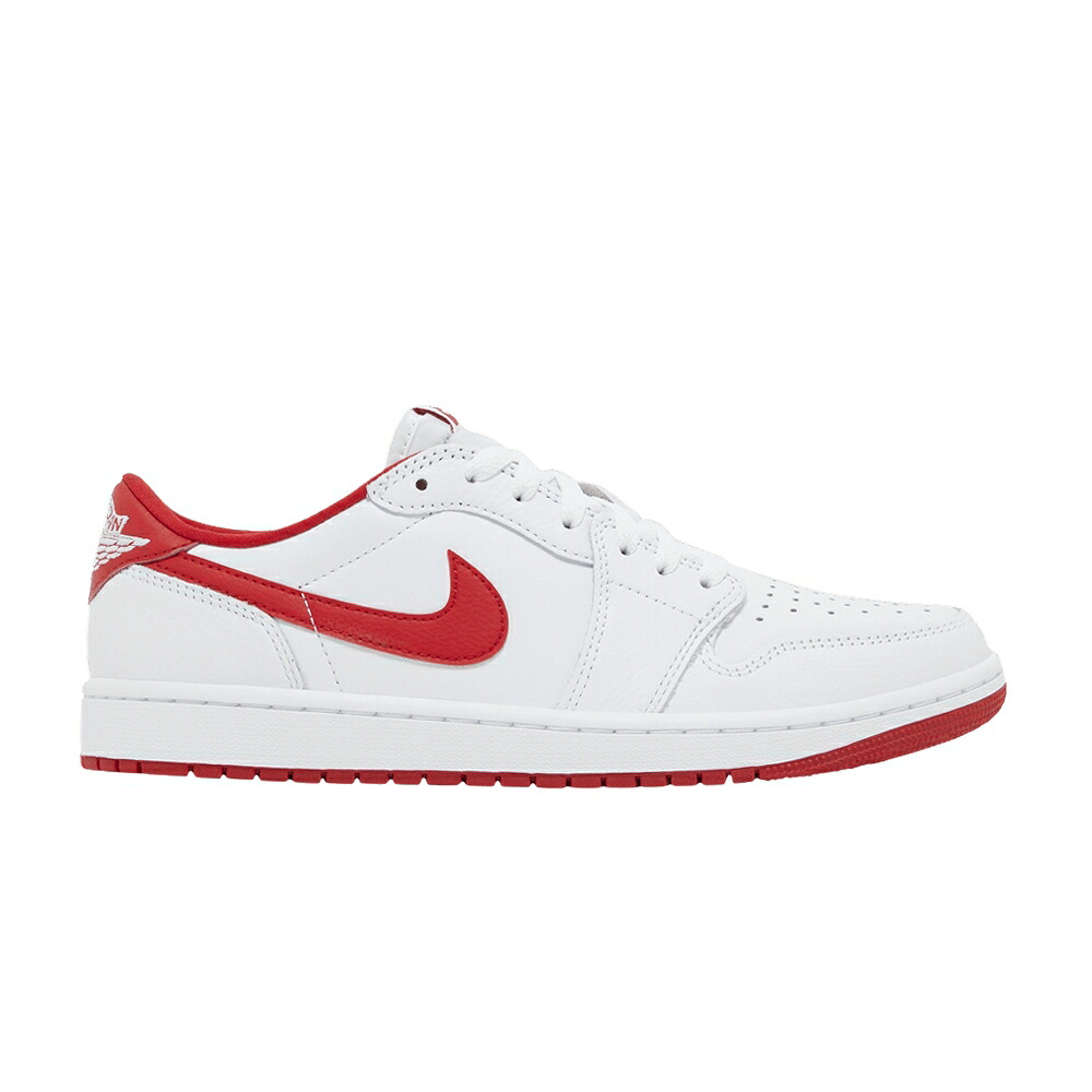ナイキ 白いこと 白いこと 赤 赤いこと エアジョーダン \u0027UNIVERSITY RED\u0027 スニーカー メンズ AIR JORDAN AIR JORDAN 1 RETRO LOW OG / WHITE UNIVERSITY RED WHITE