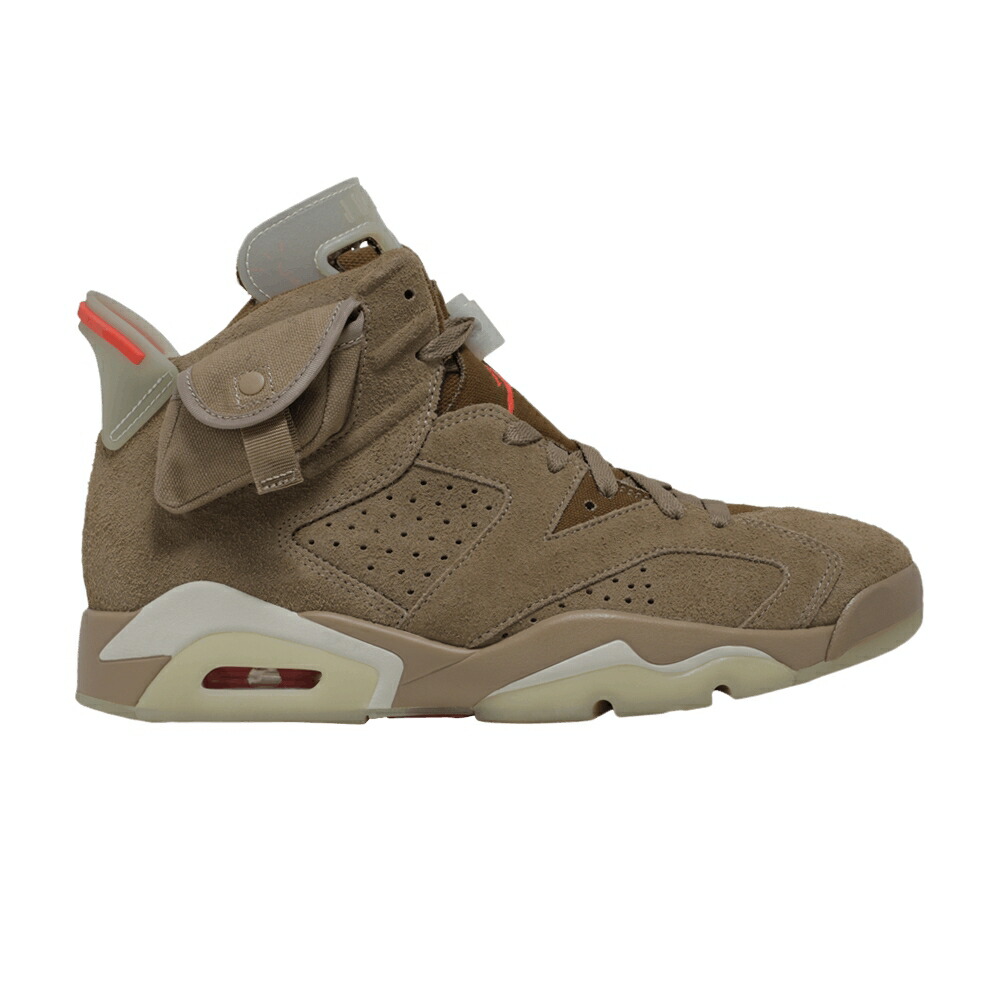 ナイキ カーキ エアジョーダン トラヴィススコット \u0027BRITISH KHAKI\u0027 スニーカー メンズ AIR JORDAN TRAVIS SCOTT X AIR JORDAN 6 RETRO / BRITISH KHAKI SAIL BRIGHT