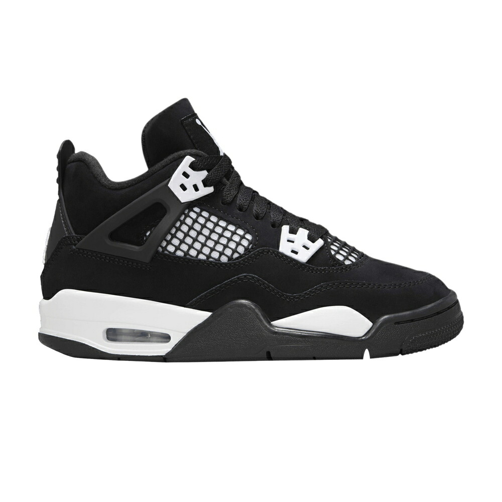 ナイキ 黒色 ブラック 白色 ホワイト エアジョーダン 'WHITE THUNDER' ジュニア キッズ AIR JORDAN AIR JORDAN 4 RETRO GS / BLACK WHITE BLACK ベビー マタニティ スニーカー